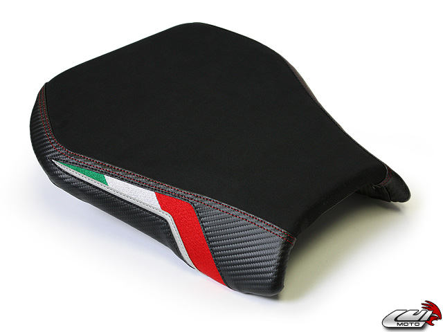 Team Italia Suede Seat Covers for the APRILIA RSV1000R 04-09 2 Team Italia Suede Seat Covers for the APRILIA RSV1000R 04-09 - Image 2